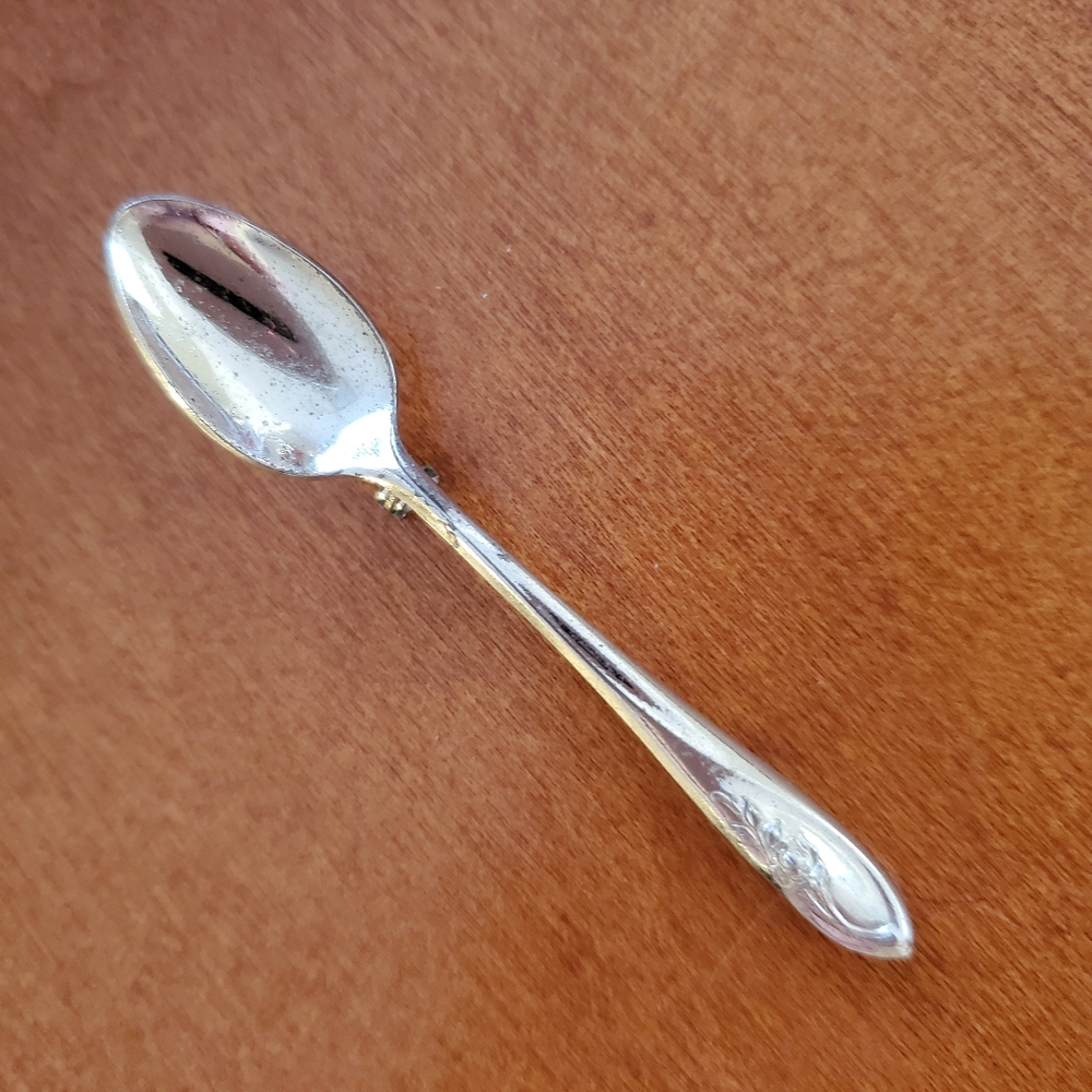 Vintage Towle Silver Spoon Pin